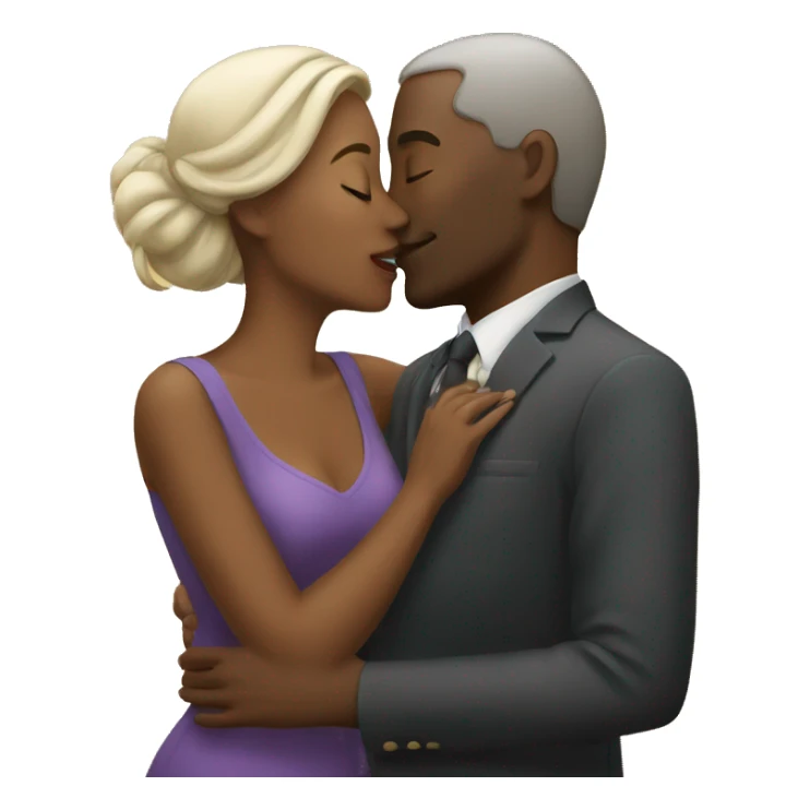 happy couple kissing sticker