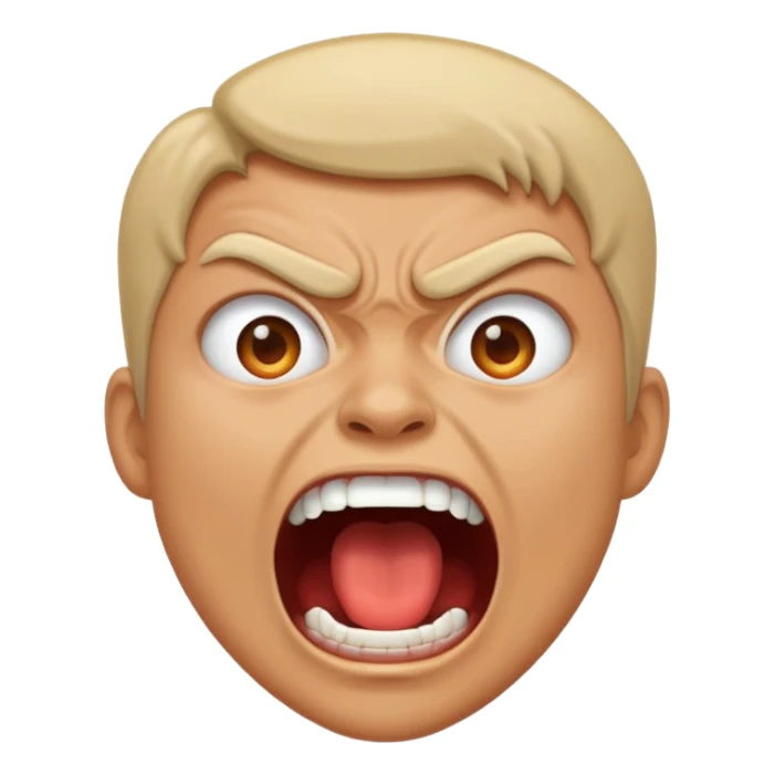 Angry scream sticker