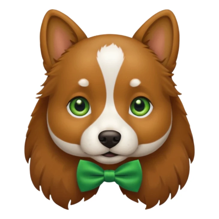 dog with green bow tie sticker