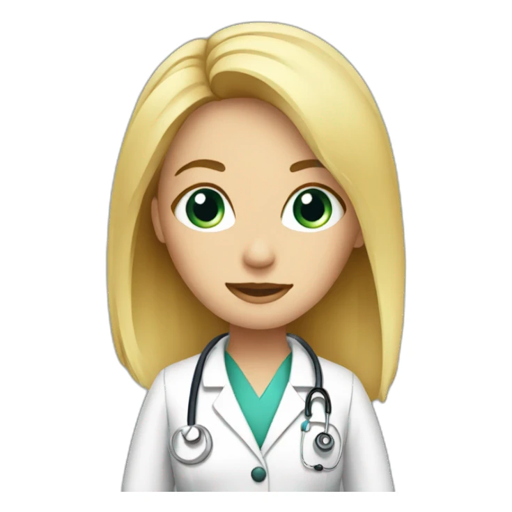 doctor female blone sticker