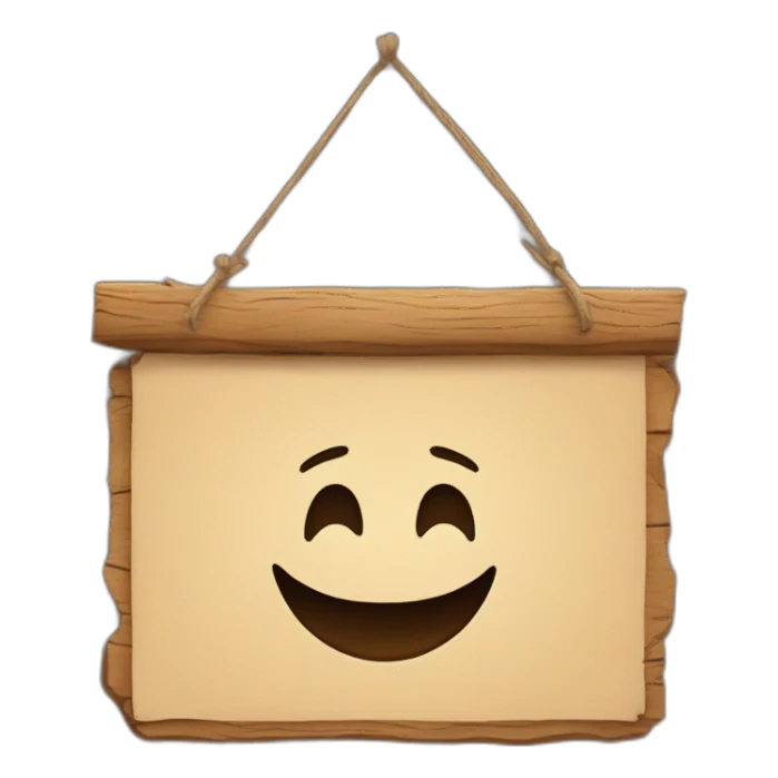 hanging empty wood sign  sticker