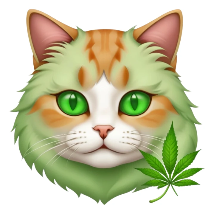 cat smoking weed sticker