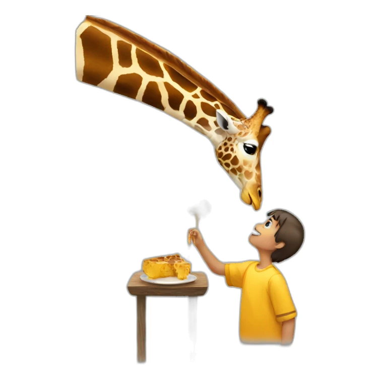 feeding a giraffe sticker