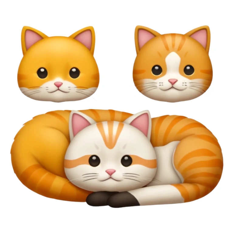 책을 읽어주는 귀여운 엄마고양이와 아기고양이 모습 sticker