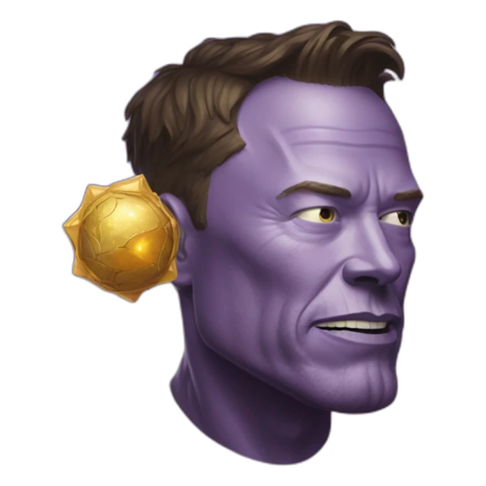 Elon musk as thanos sticker
