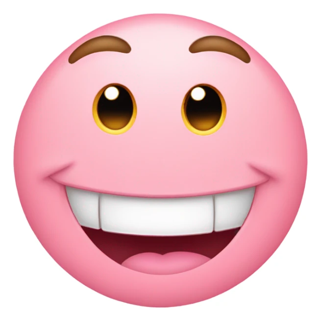 Cute pink emoji  sticker