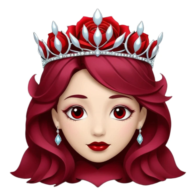 Umbral rose with silver tiara sticker