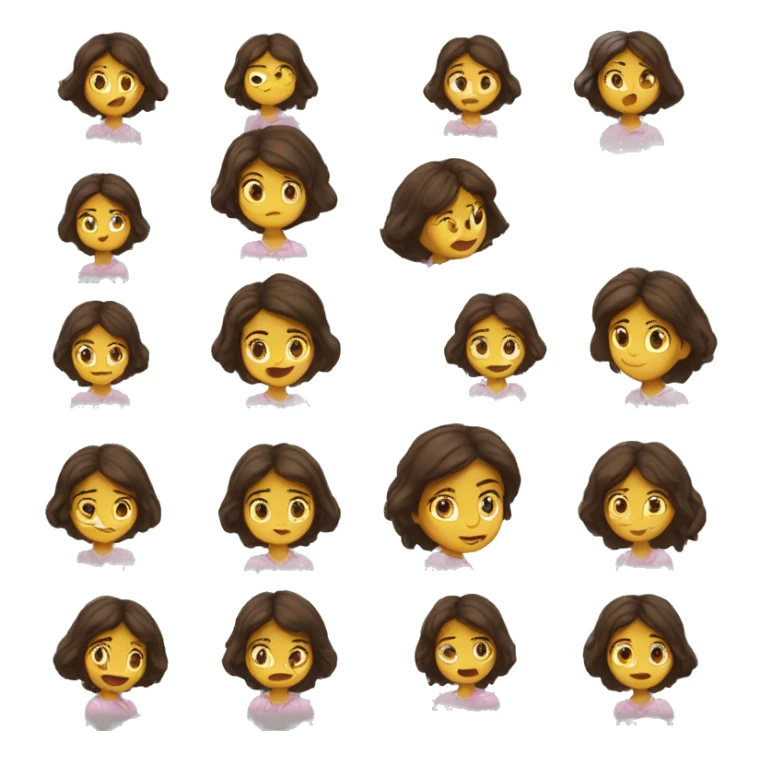 une fille brune qui demande pardon sticker