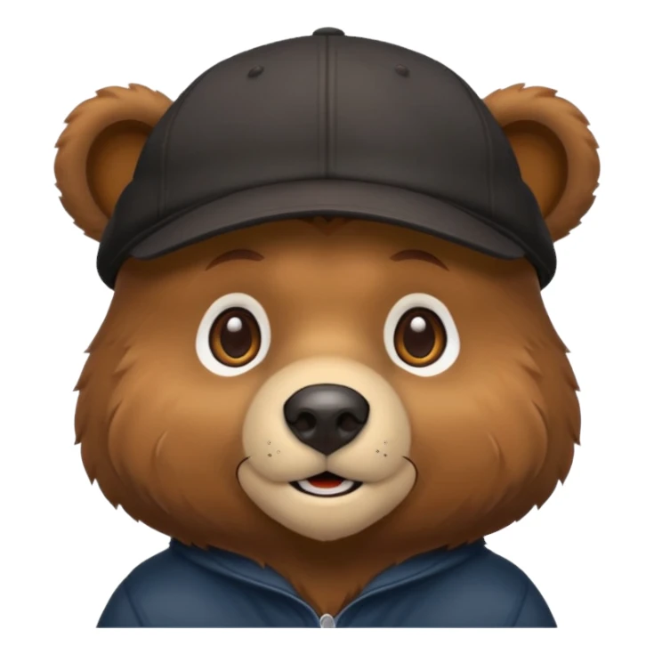 black Bear with cap sticker