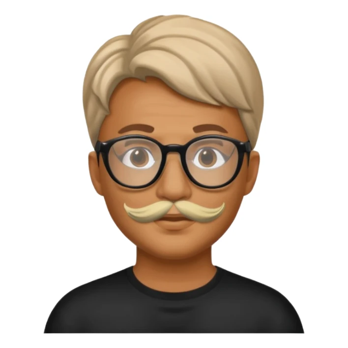 masked man with glasses sticker