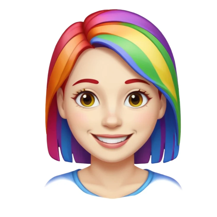 White lesbian rainbow coloured skin sticker