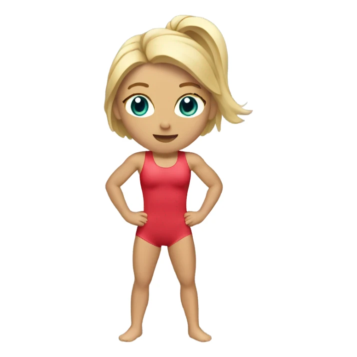 Gimnasta rubia mujer sticker