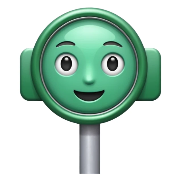 señal de pare con fondo verde sticker