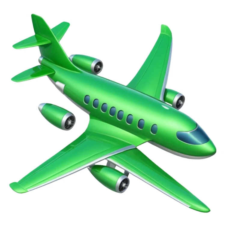 bright green airplane sticker