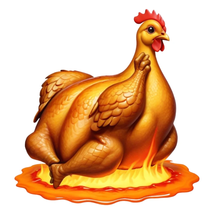 hot lava and chicken sticker