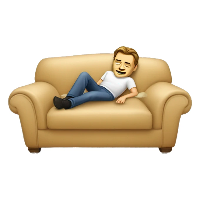 Leonardo di caprio laying in a comfy sofa  sticker