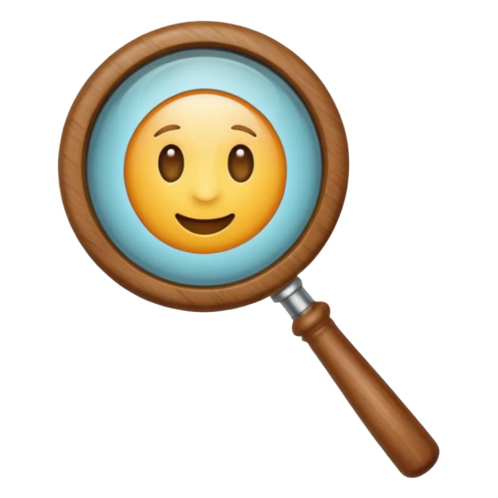 Magnifying glass emoji sticker