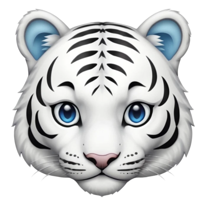 White tiger blue eyes sticker