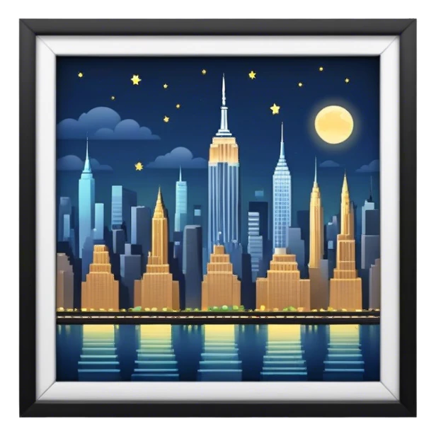 a new york night  sticker