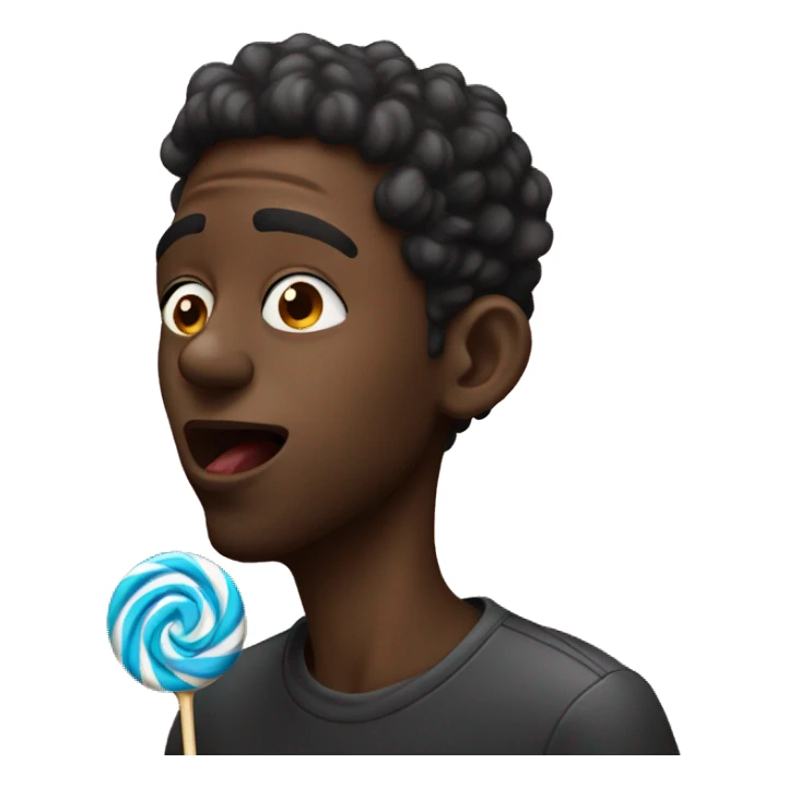 Black guy sucking a lollipop  sticker