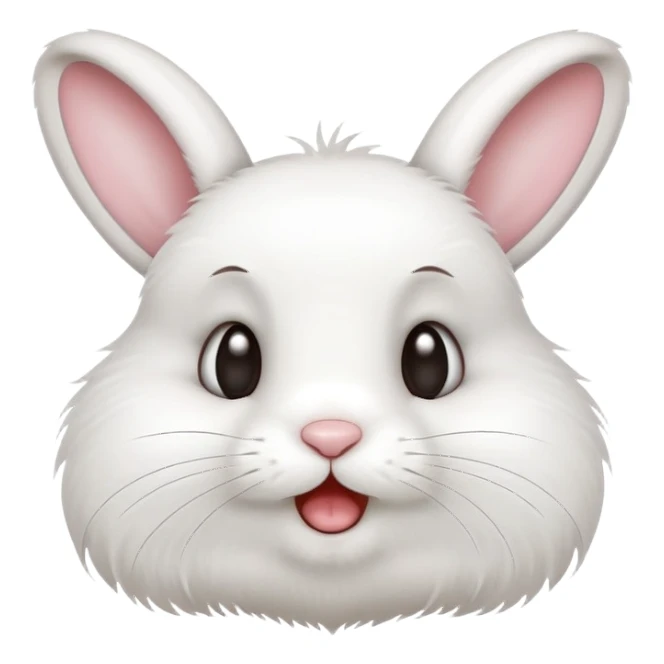 cute bunny with grimacing expression and twitching nose sticker