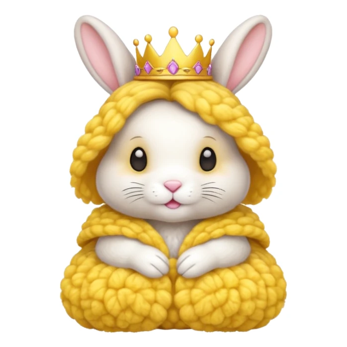 PRINCESS RABBIT with Yellow wool sticker