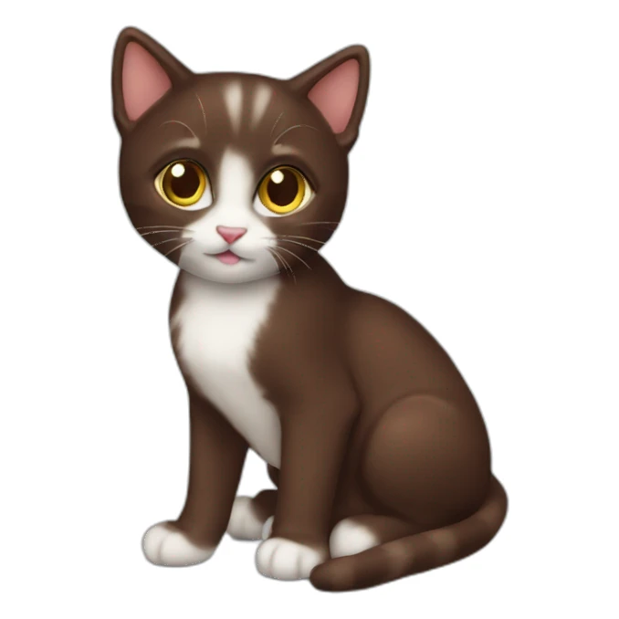 Chocolate kitten sticker
