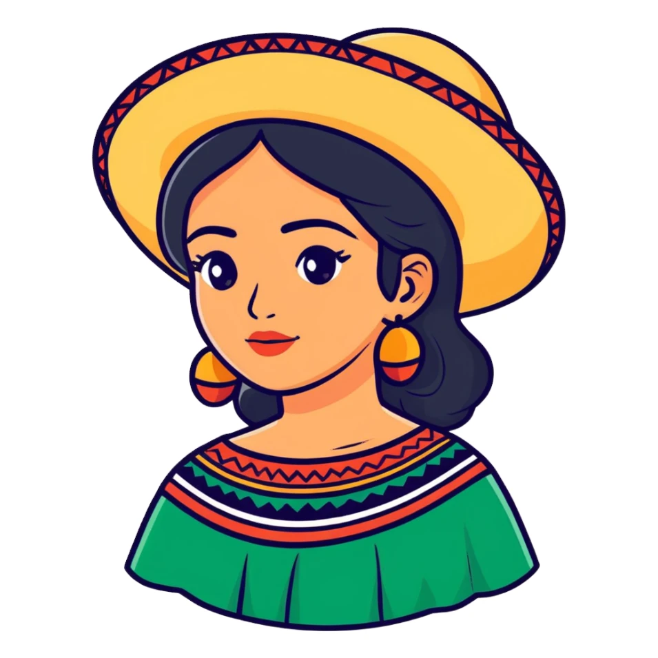 Mexican women  sticker