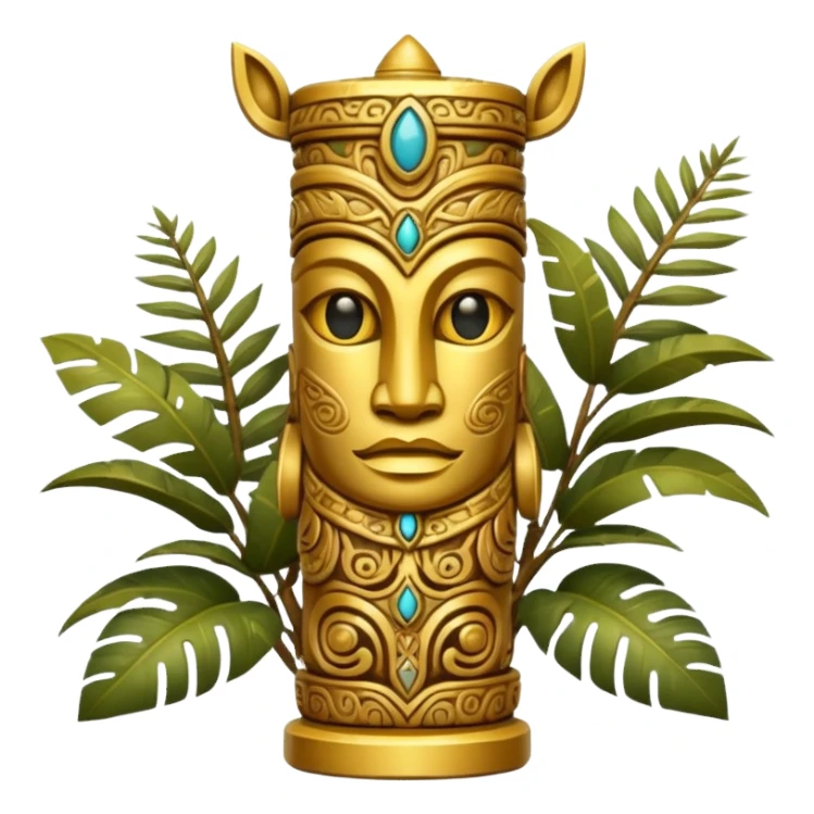 gold Totem in jungle sticker