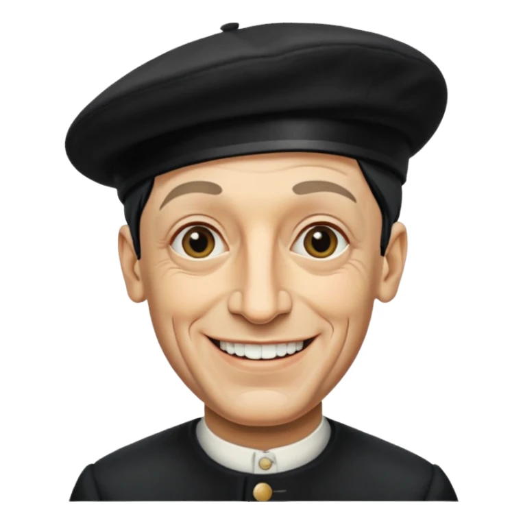 Pablo Picasso wear black berret hat sticker