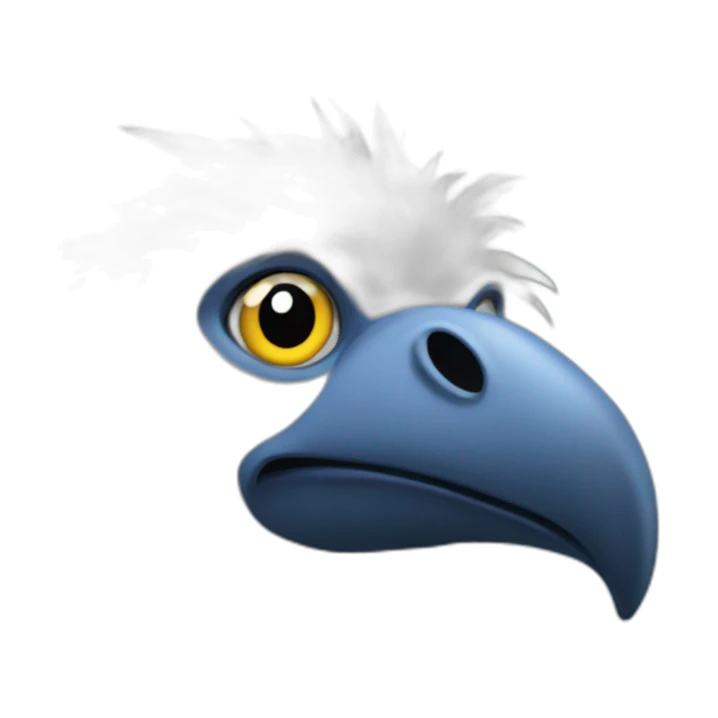 yetti bird wuth long nose sticker