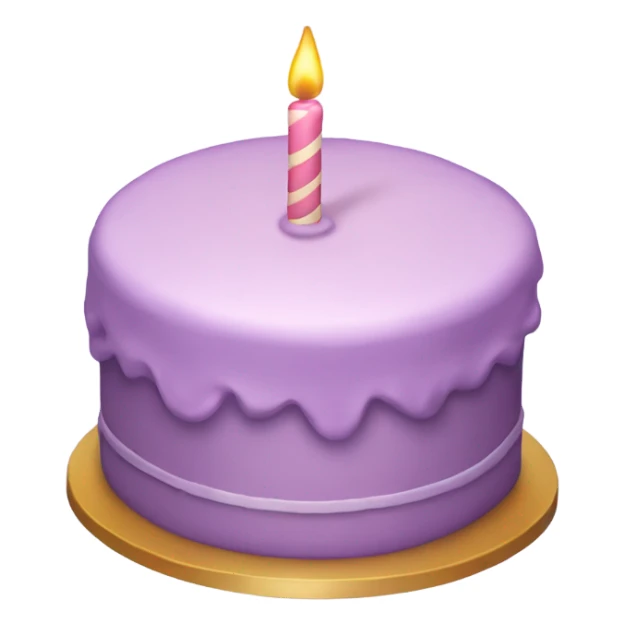Aestetic light purple birthday cake  sticker