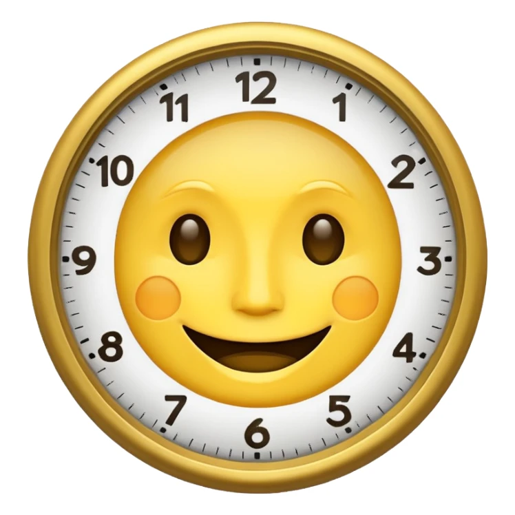 clock it yellow face emoji  sticker