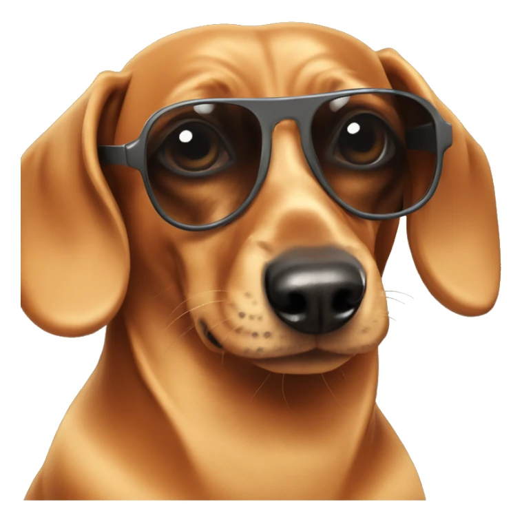 dachshund with sunglasses sticker