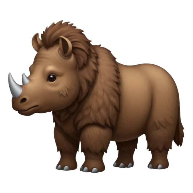 a Woolly rhinoceros sticker