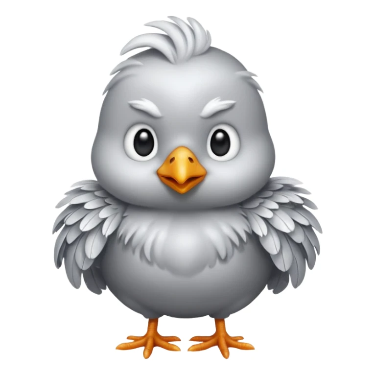 silver little chicken sticker
