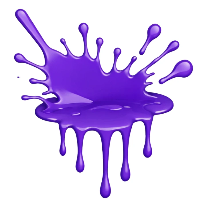 paint splatter, spilled paint, purple color. sticker