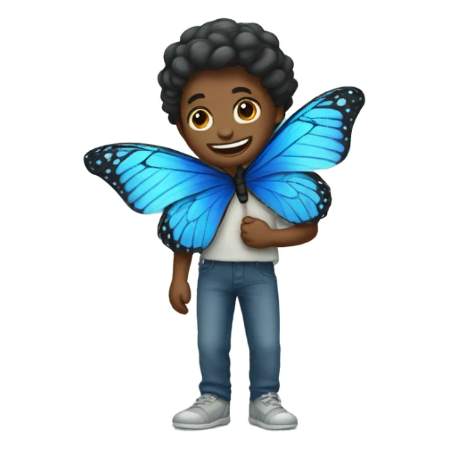 Butterfly blue sticker