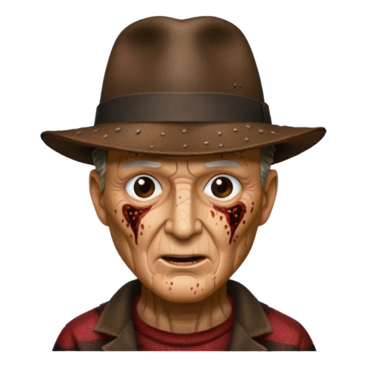 glitter freddy krueger sticker