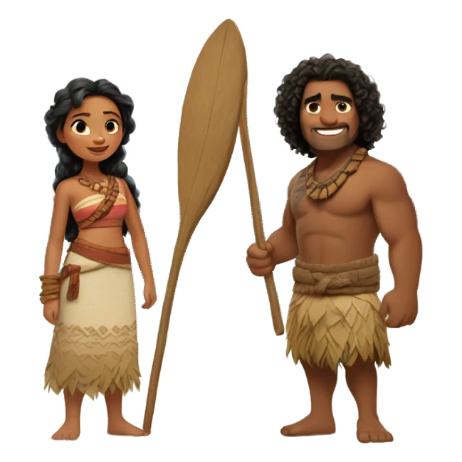 Maui and Moana sticker