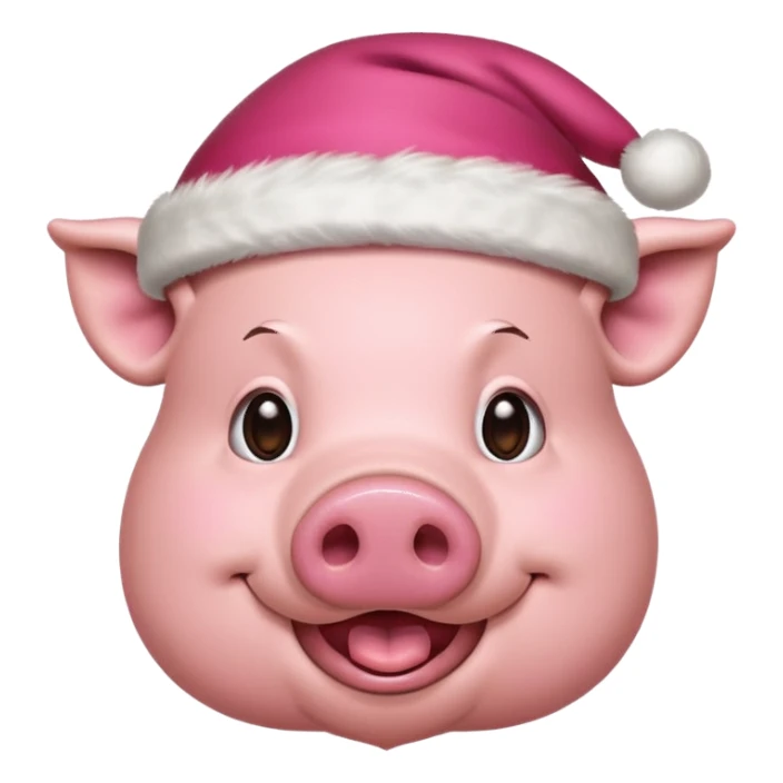 Christmas pig sticker
