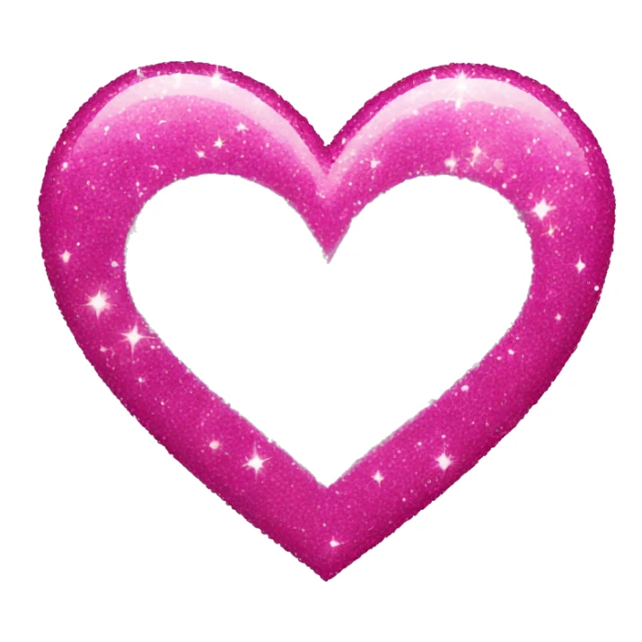 Pink sparkly heart sticker