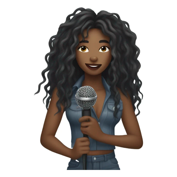 Sza singing her song on a stage and it’s raining sticker