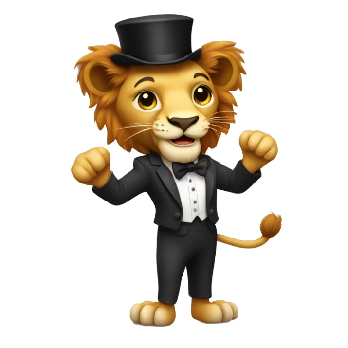 Tap dancing lion  sticker