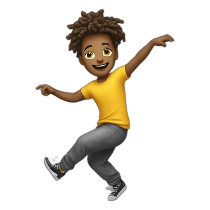 Thrilled hip hop dancer sticker