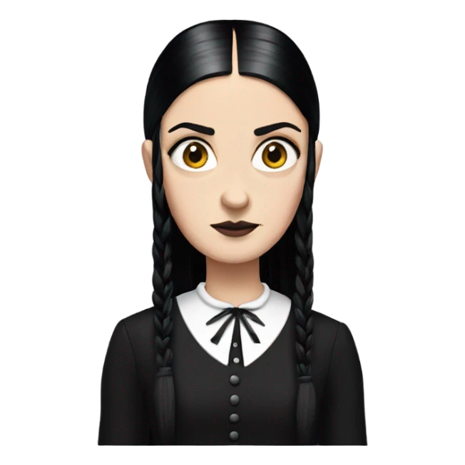 Wednesday Addams emoji sticker