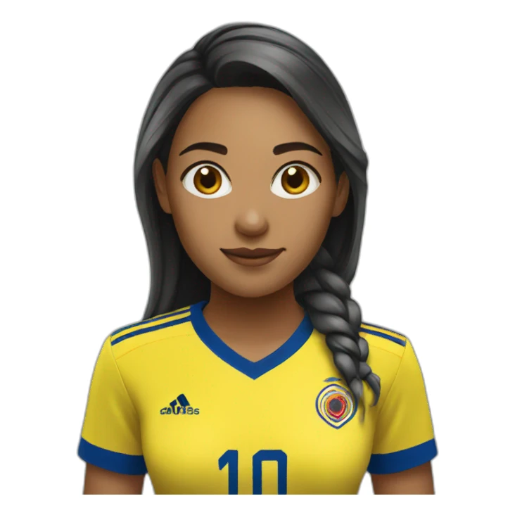 colombia player girl sticker