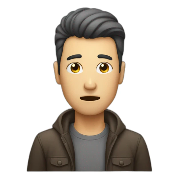 man telling someone to be quiet sticker