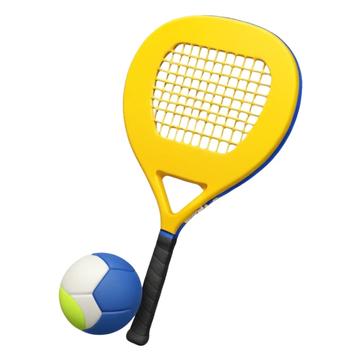 Padel racket with Padel ball sticker