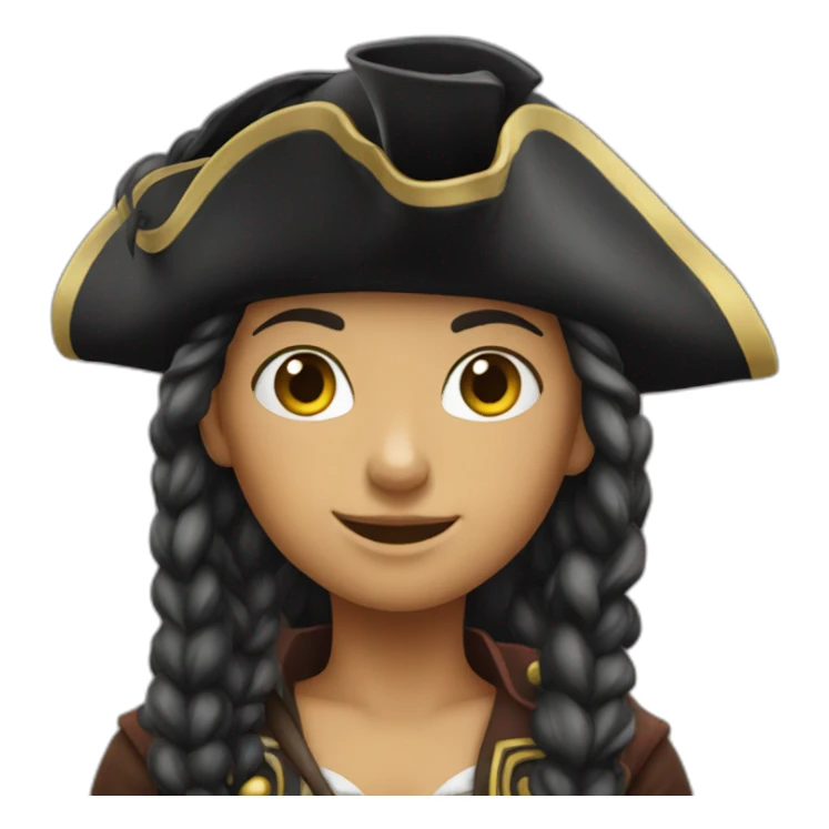 a pirate girl sticker